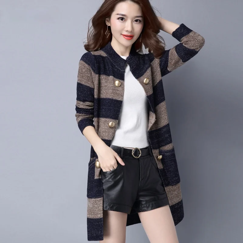

Long Cardigan Female 2023 Spring And Autumn Cardigan Women Sweater And Knitted Jacket
