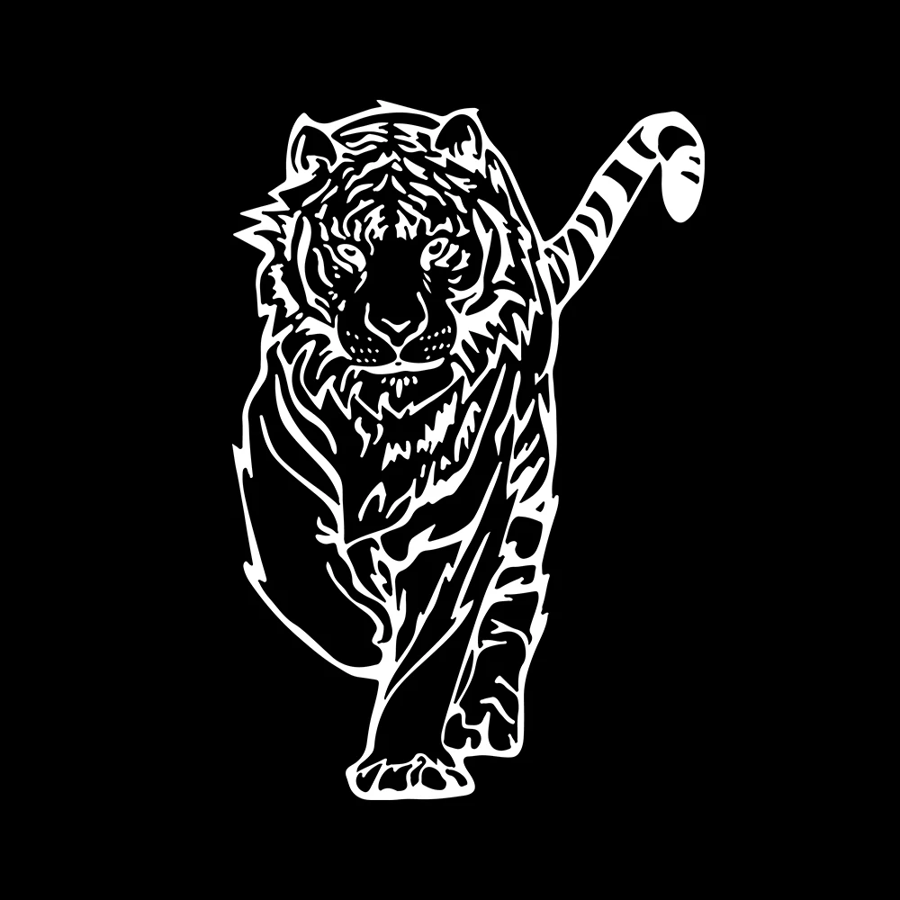 Автомобильная виниловая наклейка с изображением ходящего тигра 20 см * 14 |