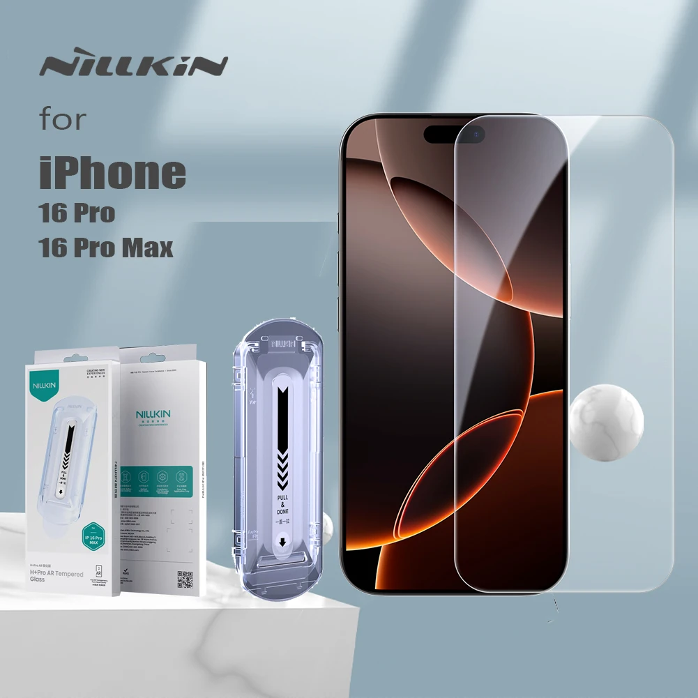 Фото Nillkin для iPhone 16 Pro Max Nillkin Glass H+ Pro Антибликовое закаленное стекло с защитной пленкой для экрана без пыли для 16 Pro №1