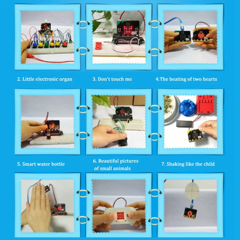 Фото BBC Microbit Go Start Kit Micro:Bit BBC Макетная плата DIY Программируемое обучение с зажимами типа «крокодил» Набор тестовых проводов №3