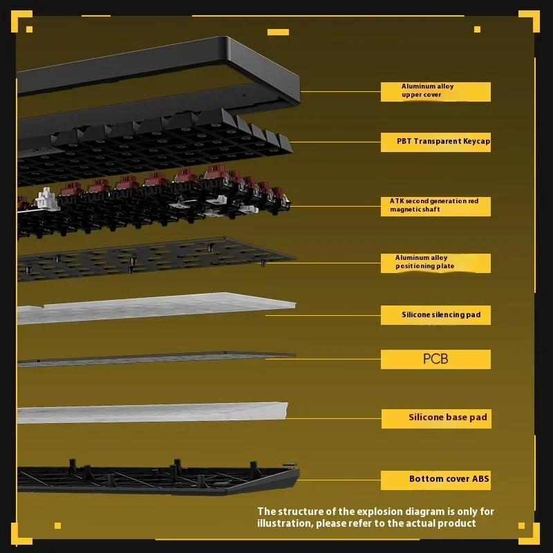 Механическая клавиатура Atk Atk68 с магнитной осью проводная однорежимная 68 клавиш