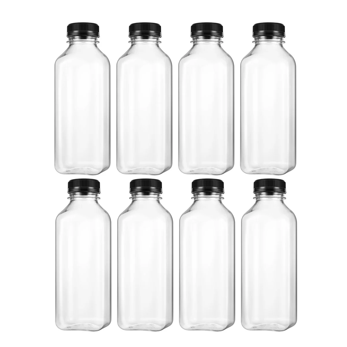 

8 Pcs Glass Drinking Bottles Lids Reusable Smoothie Bottles Canned Storage Bottle Storage Favor Jars Child