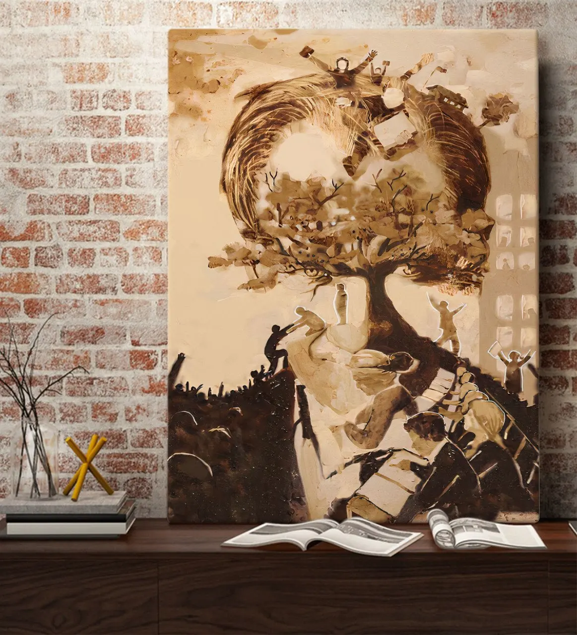 

BK Подарочный atatюрk Temalı Canvas Table 70x100cm-41