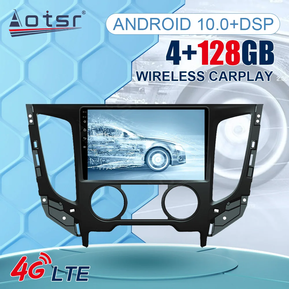 Мультимедийный автомобильный стерео-проигрыватель, автомобильный магнитофон, головное устройство для Mitsubishi TRITON радио 128G Android10, GPS-навигация DSP Carplay