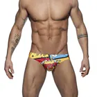 Мужской купальный костюм с чашками пуш-ап, шорты с мультяшными рисунками для серфинга, пляжа, серфинга и плавания, 2021