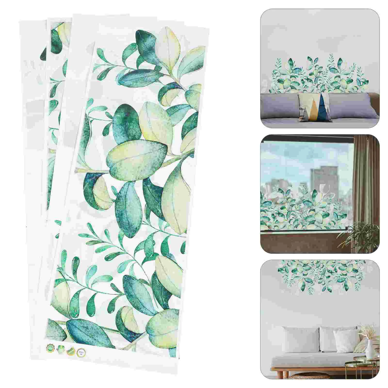 

Wall Sticker Green Decal Leaves Leaf Wallpaper Tropical Jungle Background Backdrop Greenery Removable Decorative Poster