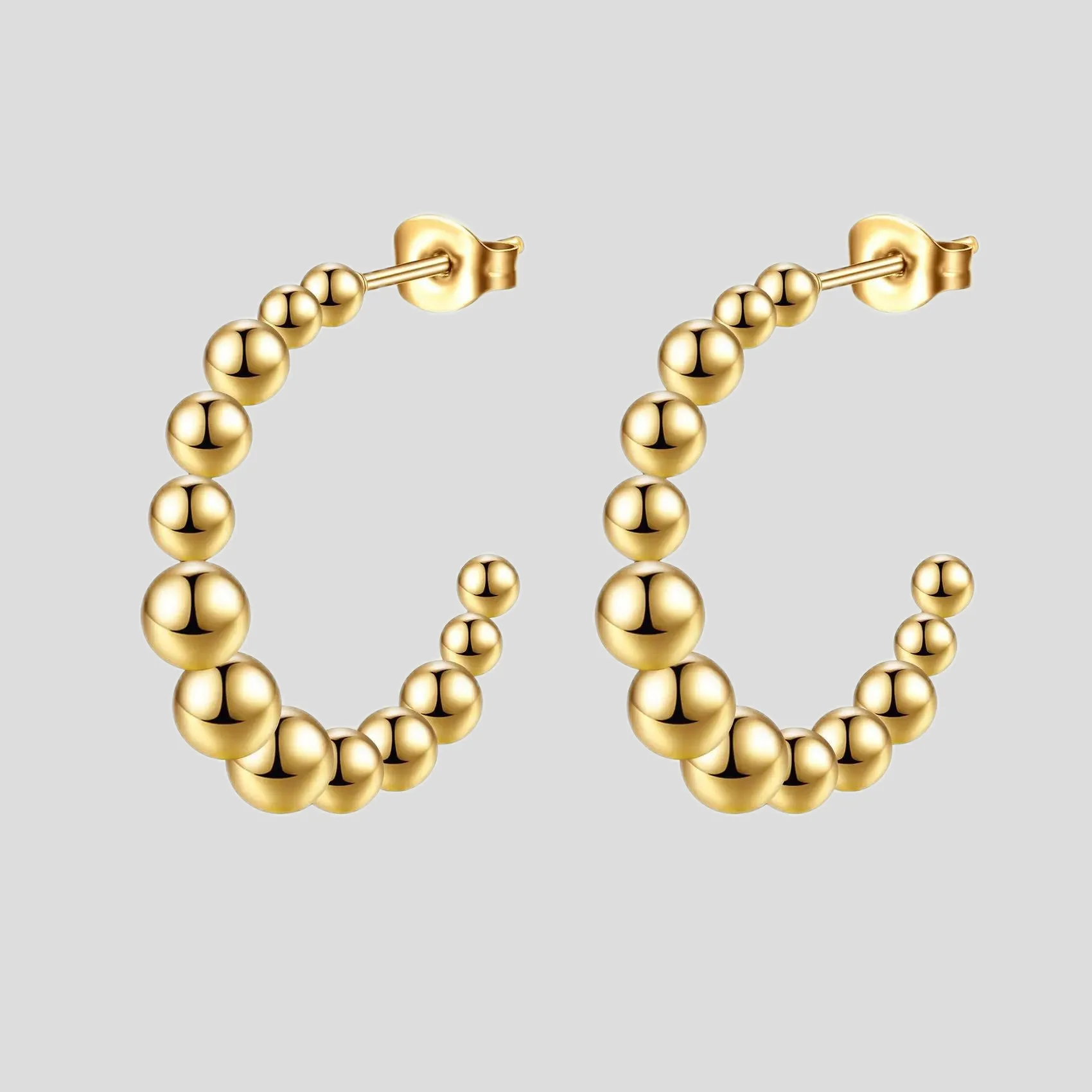 Showfay простые шикарные серьги-кольца из нержавеющей стали золотого цвета для