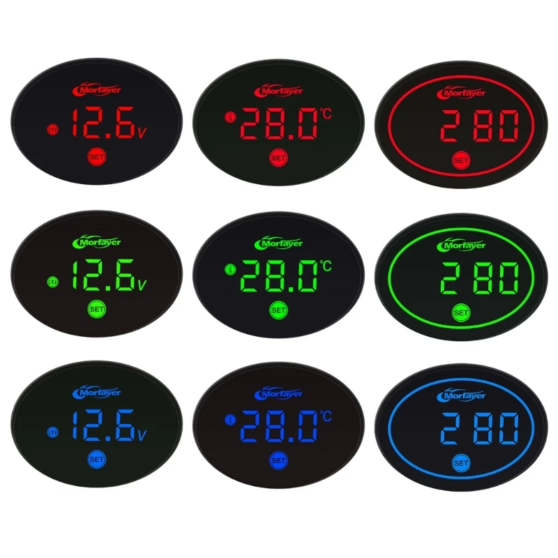 

Motorcycles Voltmeter Digital Voltmeter Gauge LED Display Meter Compact
