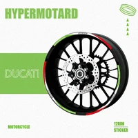 12pcs for ducati hypermotard 796 950 821 939 motorcycle reflective tire decals wheels moto stickers protection rim sticker
