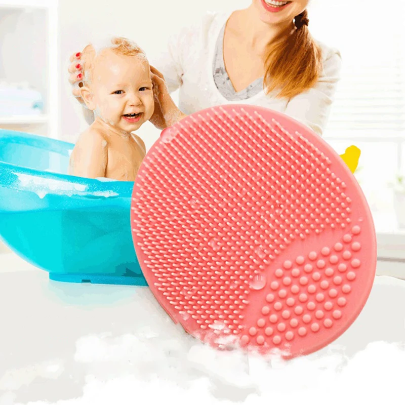 

Силиконовая Мягкая Детская щетка для мытья волос, щетки для массажа головы, расческа для кожи головы, Детская щетка для Купания новорожденн...