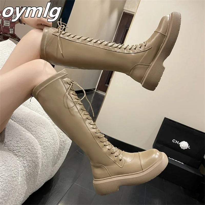 

Рыцарские сапоги на толстой подошве, женские высокие сапоги, новинка осень-зима 2022, маленькие, но до колена, сапоги на молнии сзади, черные сапоги