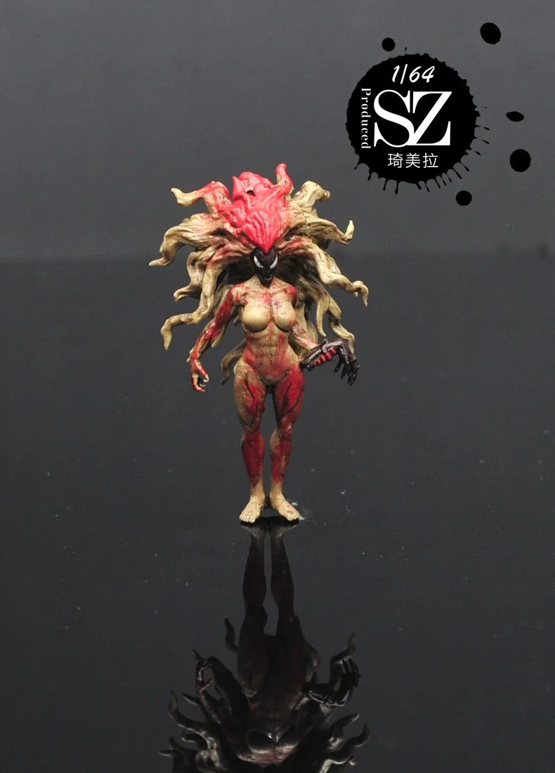 

1/64 полимерная кукла из литой под давлением с ядом, персонаж из фильма ручной работы, модель автомобиля, украшение для сцены, Высококачественная коллекция, семейный подарок