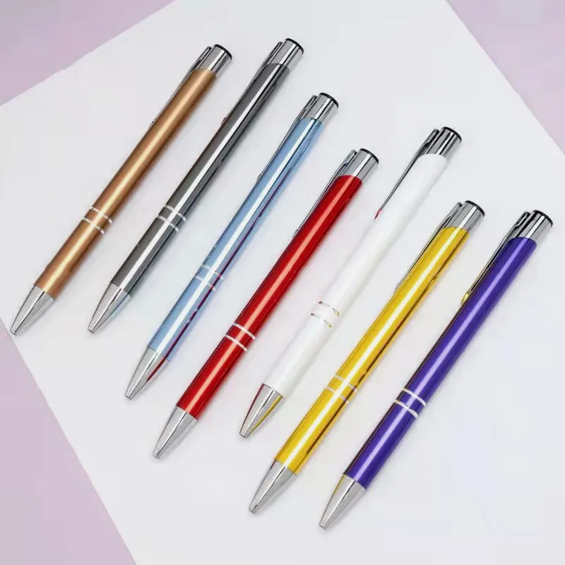 5Pcs Laser Engraved LOGO Ballpoint Pen New Personality GIft Pens Customized FREE School&Office Supplies Lettering Engraved Name