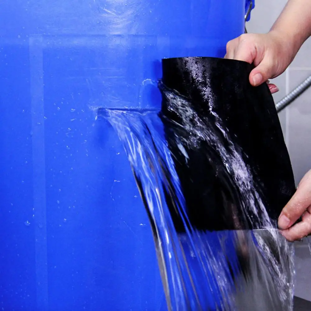 

Self Adhesive Black Tape Bathroom Duct Sealing Faucet Pipe Leak Repair Fiber Stop Leaks High Temperature Resistance Duct Tape