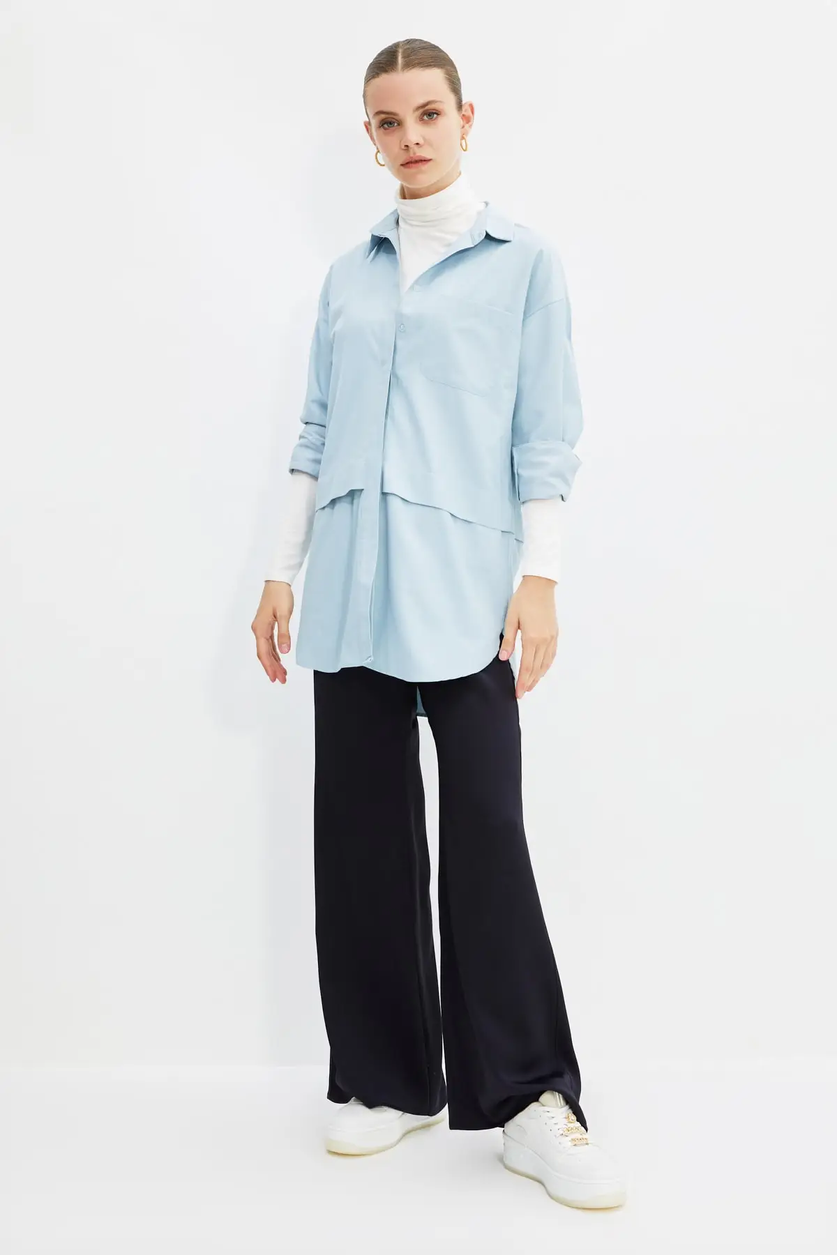 

Trendyol Shirt Collar Tunic TCTAW22UK0027