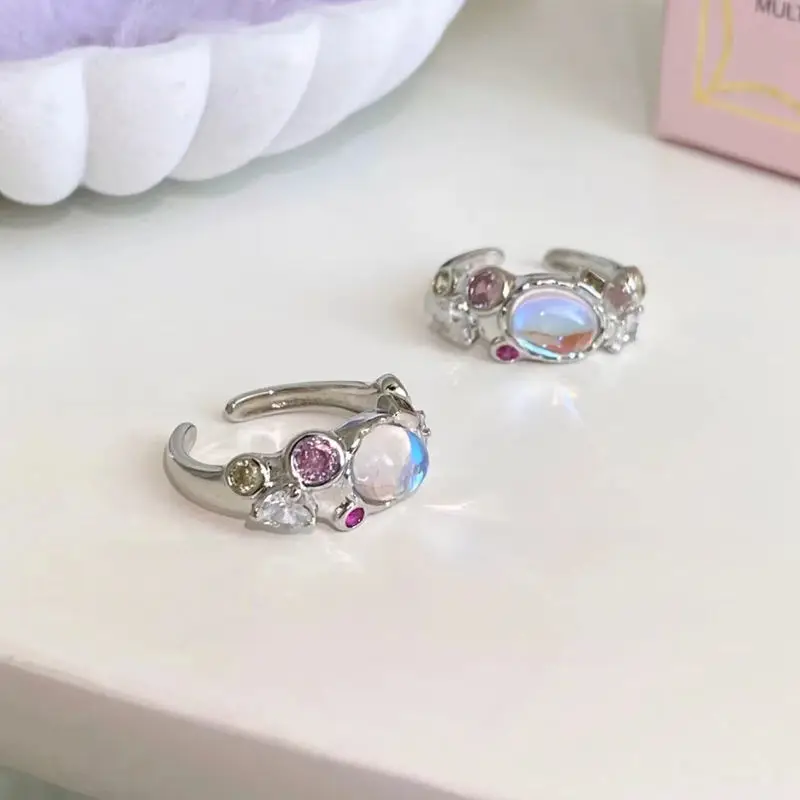 

Vintage Exquisite Rhinestone Rings Women Fashion Zircon Finger Rings Jewelry Trendy Sweet Cool Knuckle Accessories Rings Gift
