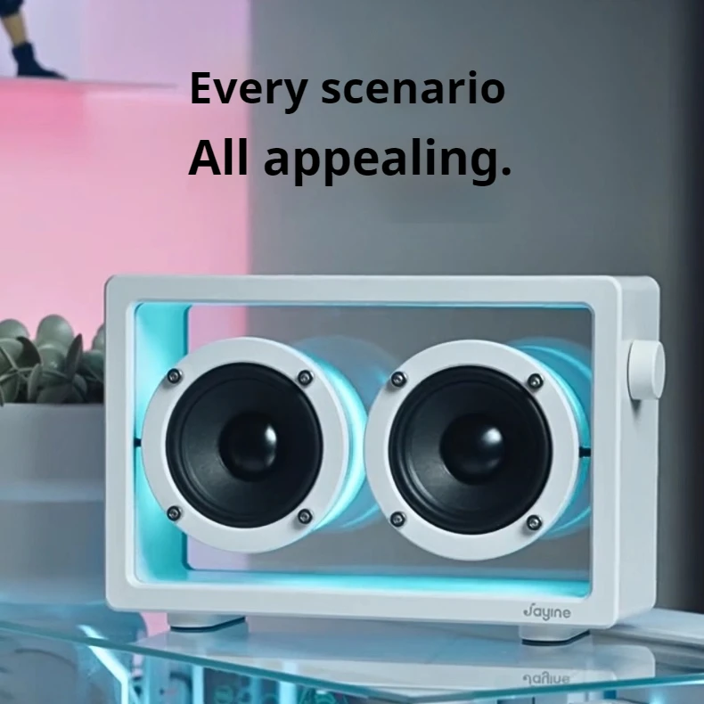 Фото Jayine Glow, новый Bluetooth-динамик третьего поколения, окружающий свет, портативное аудиоукрашение, ретро-подарок, настольное аудио №2