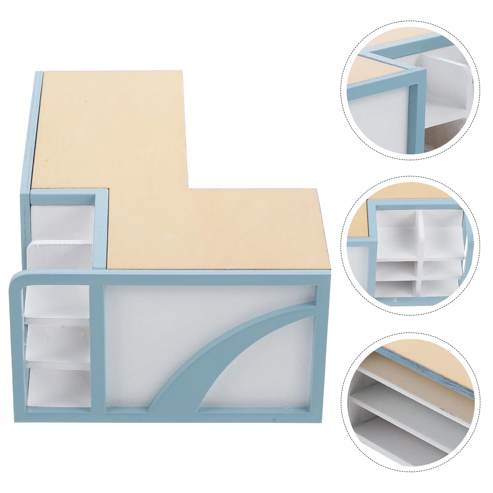 

House Miniature Wooden Supermarket Checkstand Things House Accessories House