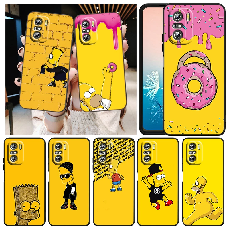

Popular Anime Simpsons For Xiaomi Redmi K40 Gaming K30 9i 9T 9A 9C 9 8A 8 GO S2 6 6A 5A 5 Pro Prime Capa Black Phone Case