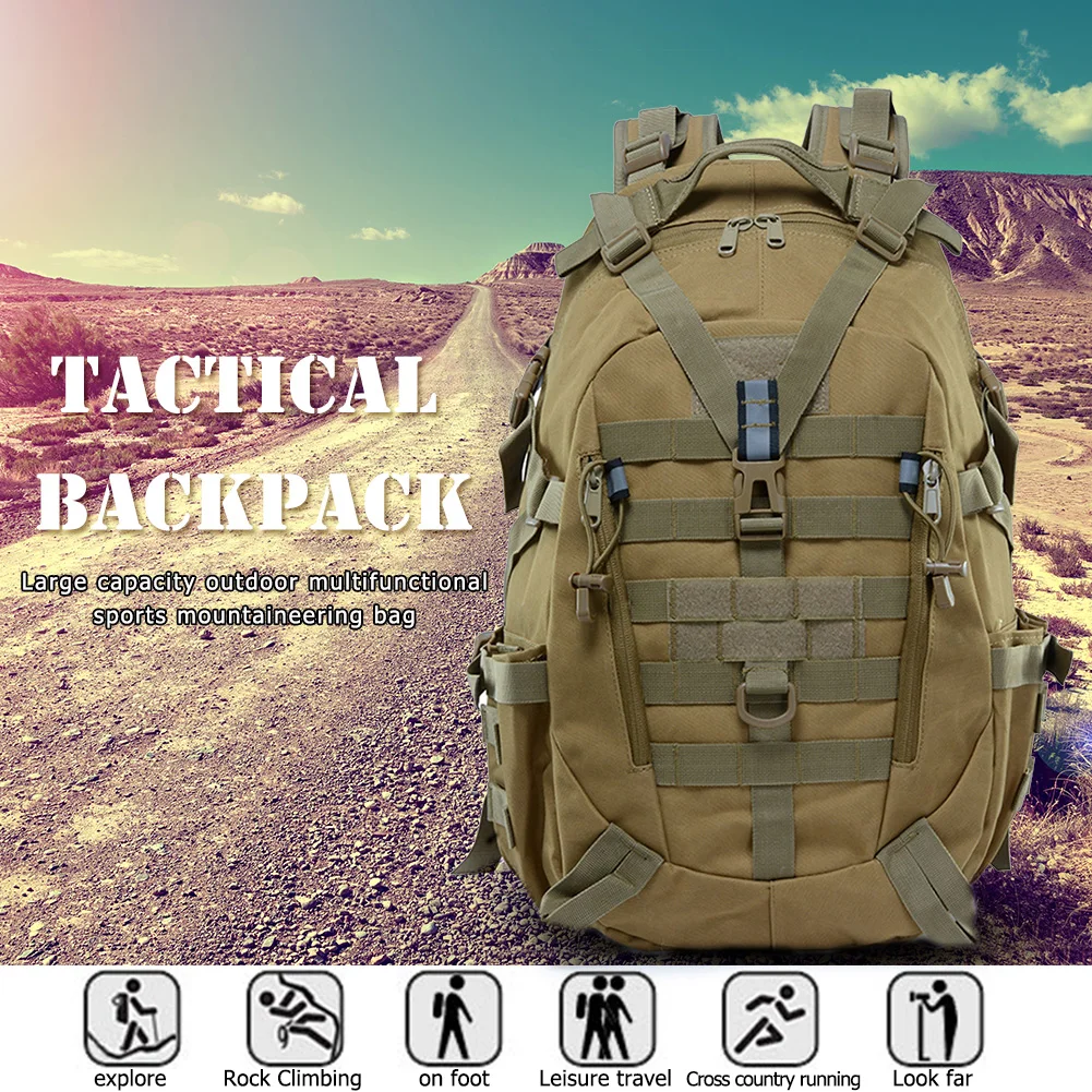 

Портативный альпинистский рюкзак, водонепроницаемый многофункциональный дорожный рюкзак, ночной светоотражающий рюкзак для путешествий, ...