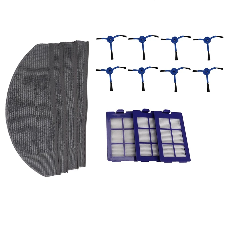 

15Pcs For Eufy X8 Robotic Vacuum Cleaner Accessories Washable HEPA Filter Side Brush Mop Cloth Replacement Parts Kit