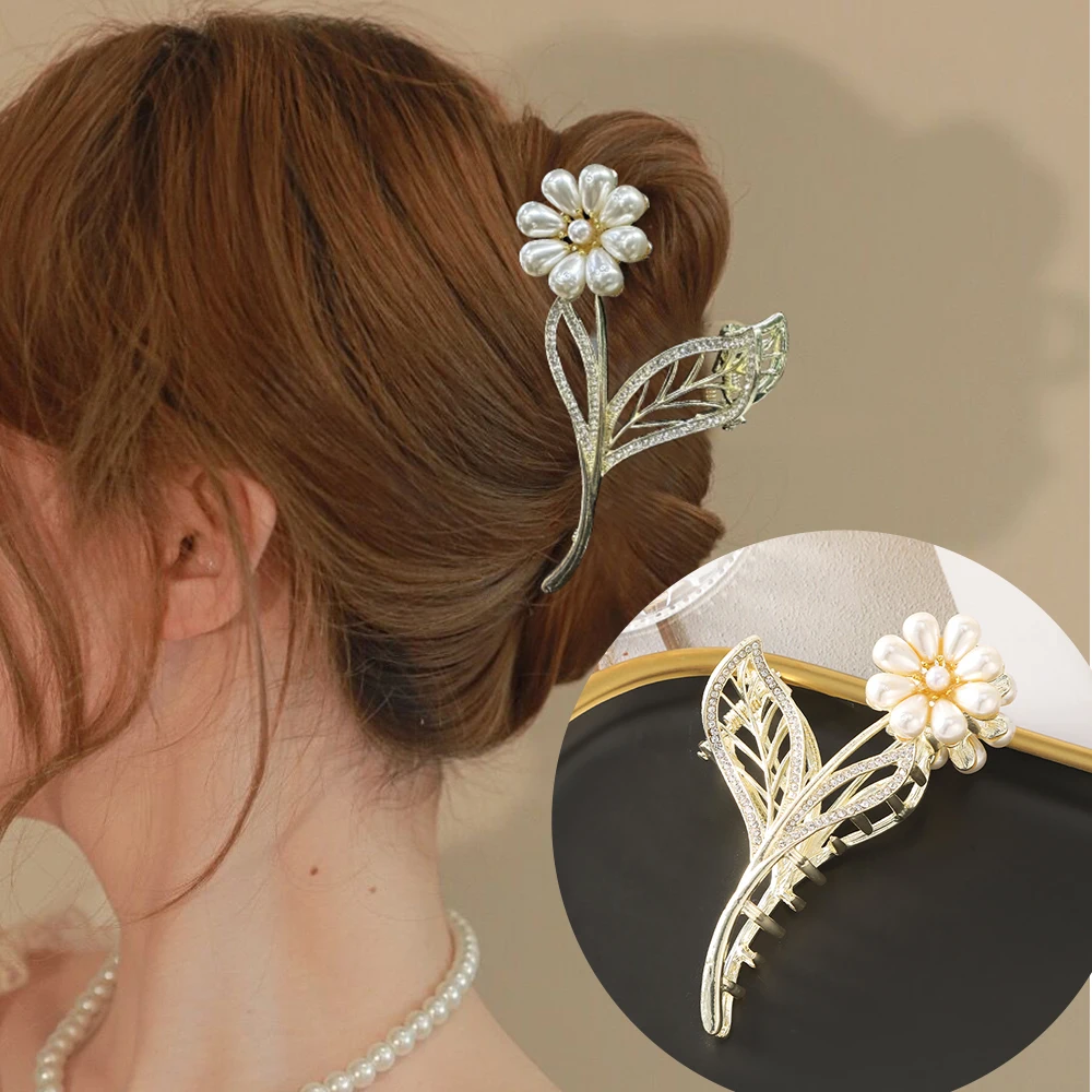 

Женские заколки для волос Haimeikang, золотистые заколки для волос с жемчугом и одуванчиком, модные аксессуары для волос, инструменты для укладки
