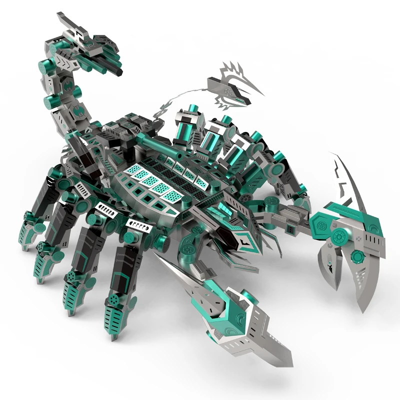

Toys Birthday Gift For Adult Kids MMZ MODEL Microworld 3D Metal Puzzle Green Devil Scorpion Model Kits LaserCut Assemble Jigsaw