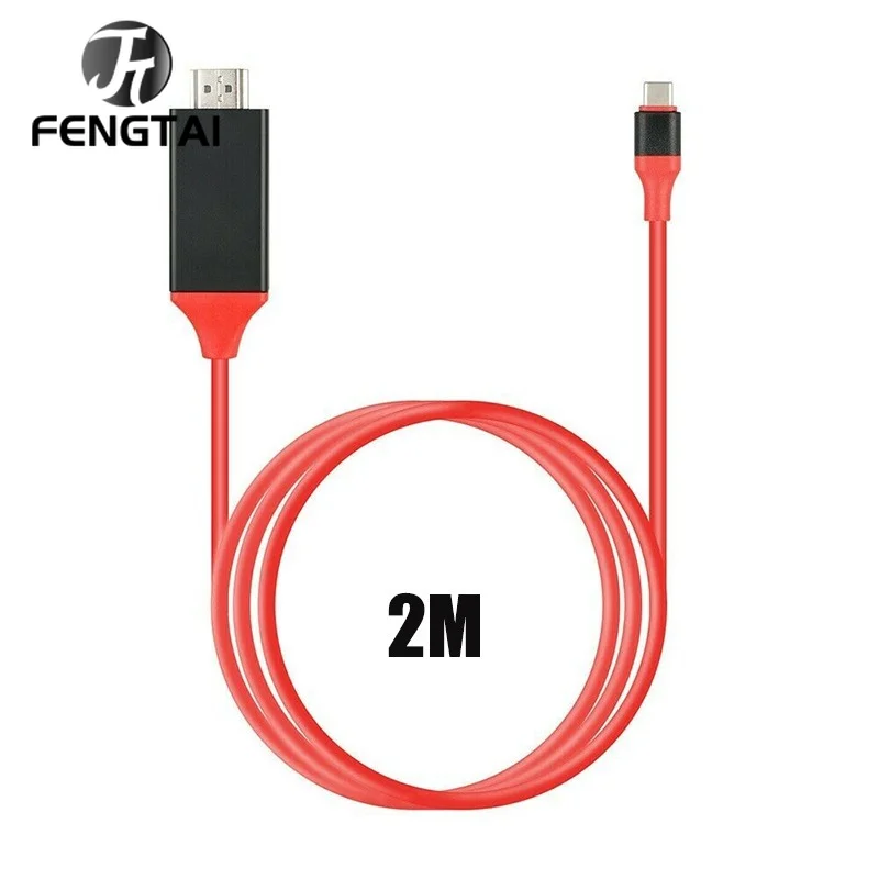 

2M USB 3.1 Type C to 4K USB 3.1 Type C to HDMI-compatible 4K Cable USB C To HDTV for MacBook Samsung Galaxy S9/S8/Note 9 Huawei