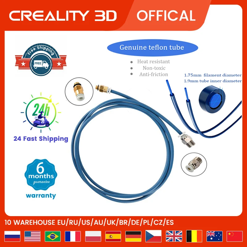 

100% Оригинальный трубчатый фитинг Capricorn Bowden из ПТФЭ для крепления 3D-принтера CREALITY