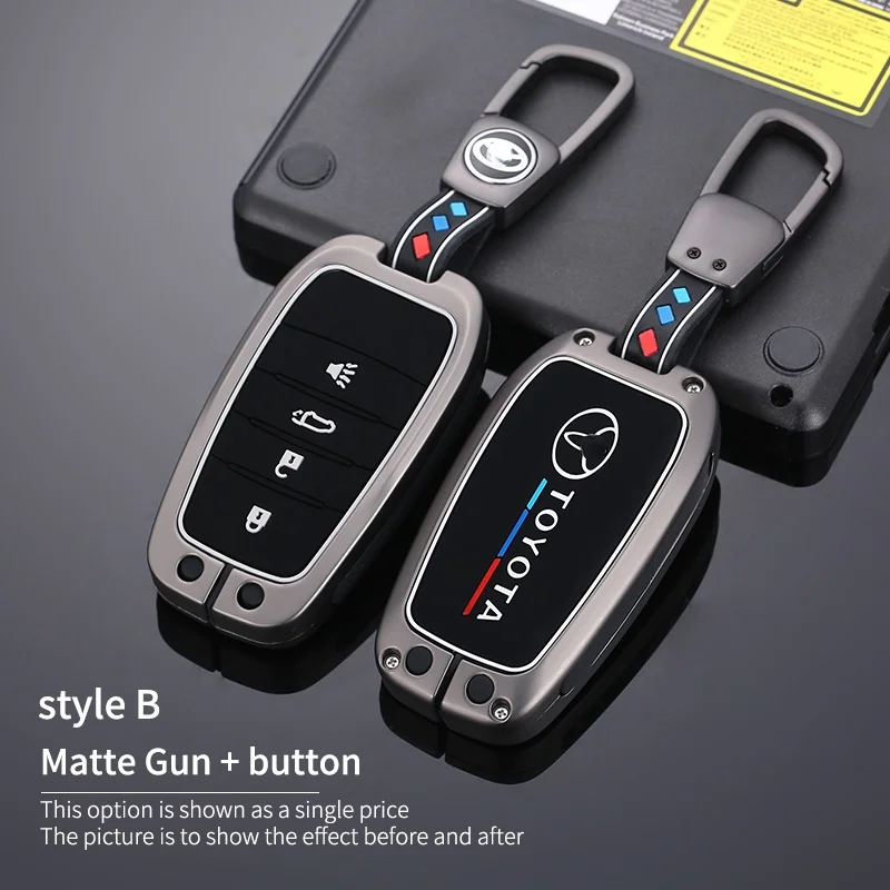 Чехол для автомобильного ключа Toyota чехол Chr Rav4 Auris Avensis Prius Aygo Camry Corolla Land Cruiser 200 Prado