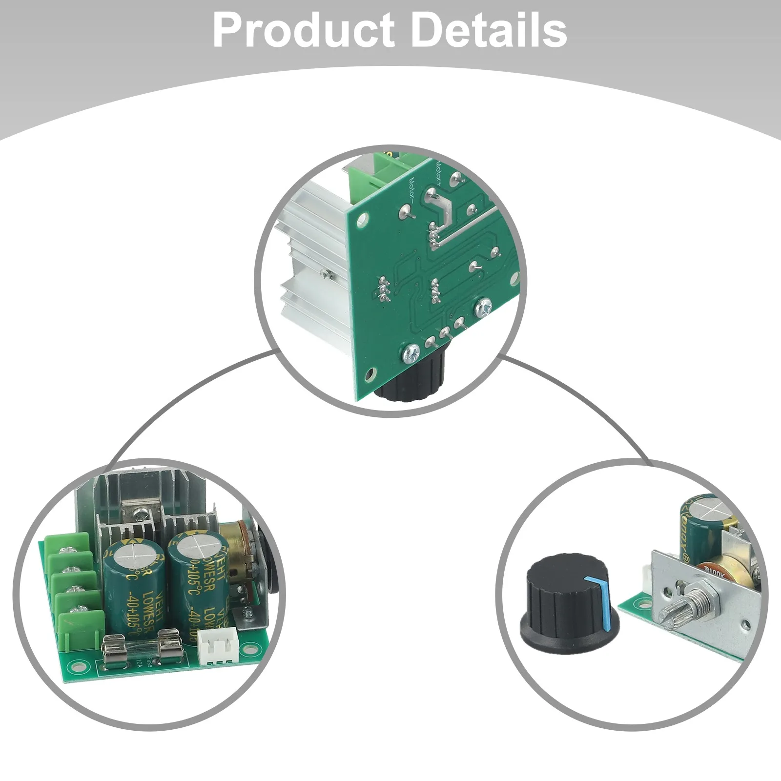 Контроллер скорости 10А регулятор двигателя постоянного тока для проектов DIY