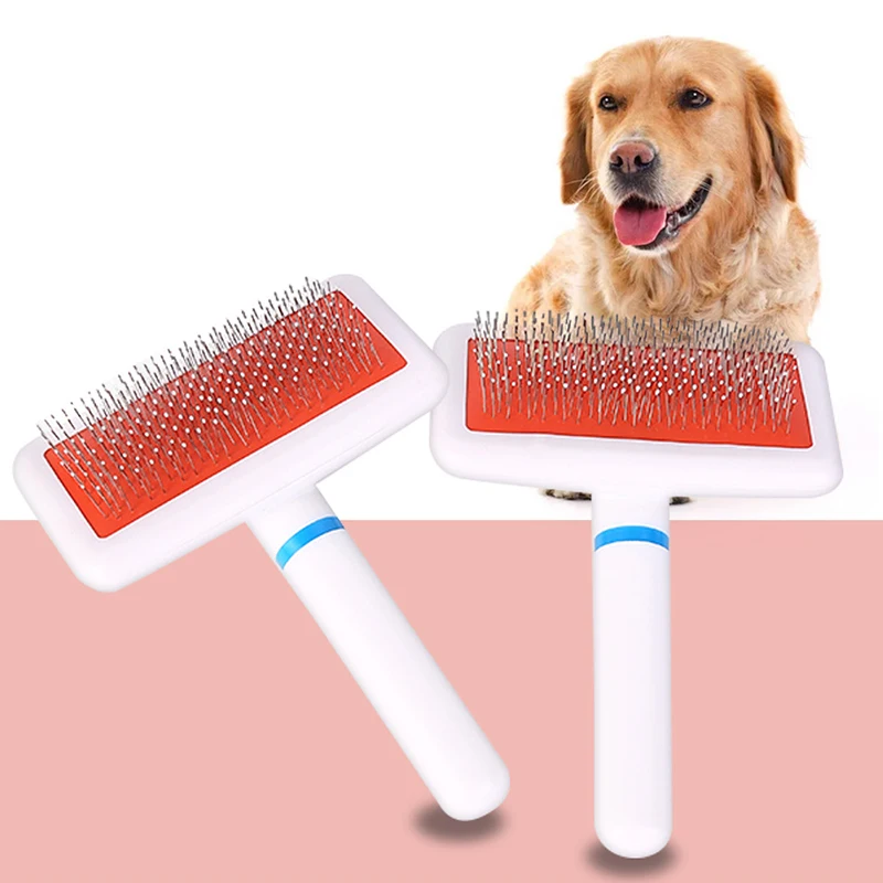 

Расческа для вычесывания собак, белая игла с подушкой безопасности, щетка для груминга кошек и собак, товары для домашних животных