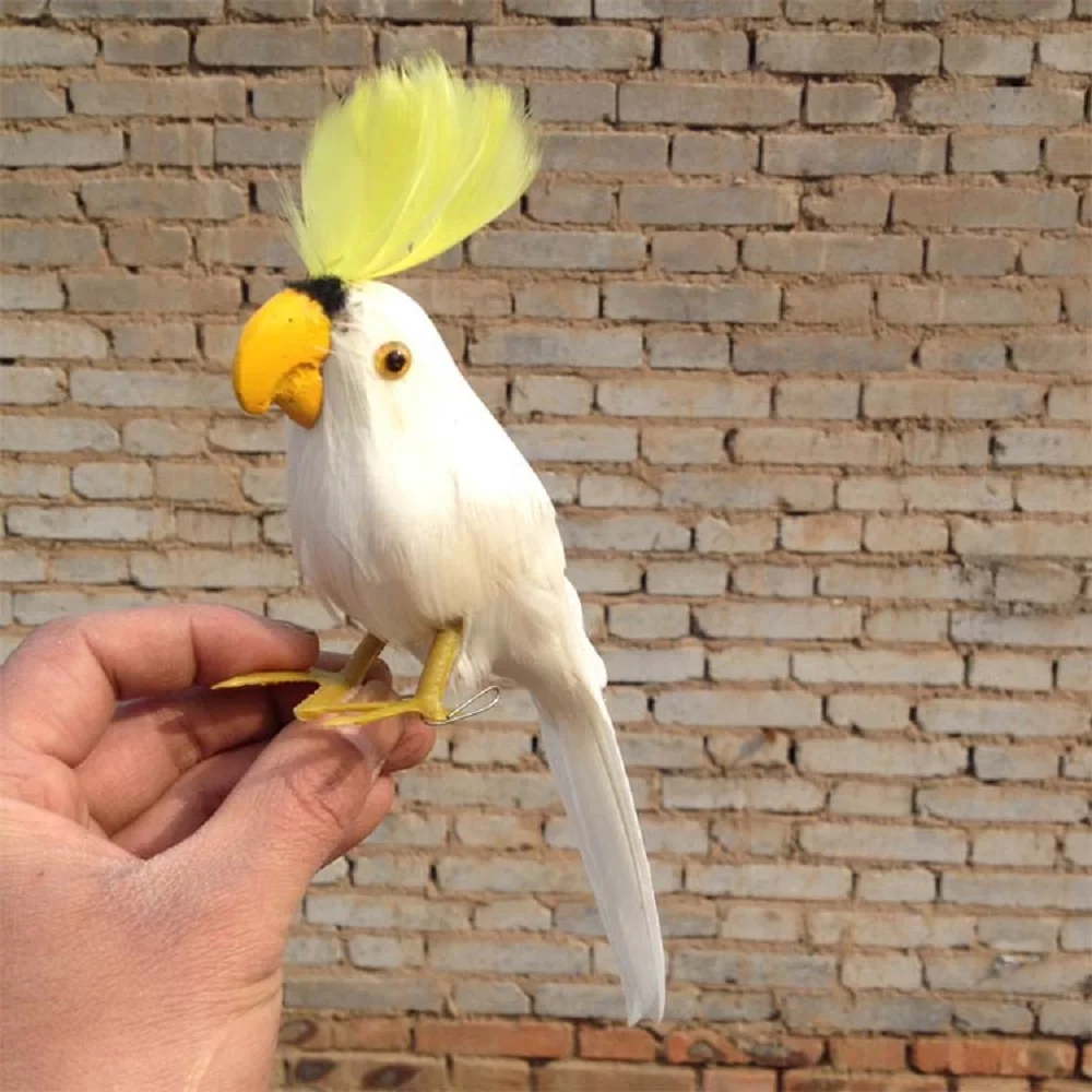 

small simulation white parrot toy foam&furs cacatua galerita model gift about 16cm