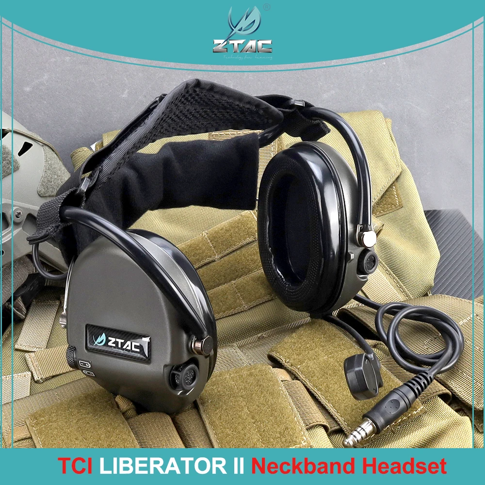 

ZTAC Tactical Headphones TCI LIBERATOR II Neckband Comta II Noise Canceling Helmet Headset Airsoft Accessory Hunting