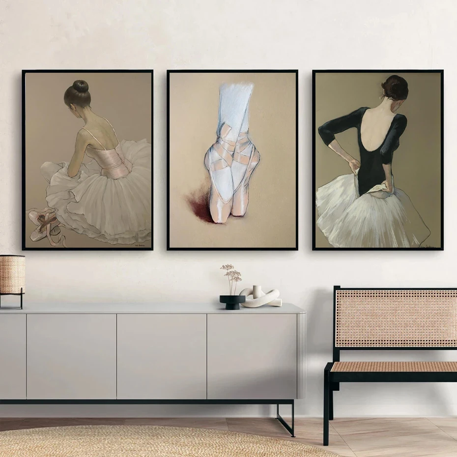 Винтажный постер для балета и девушки в европейском стиле художественные принты