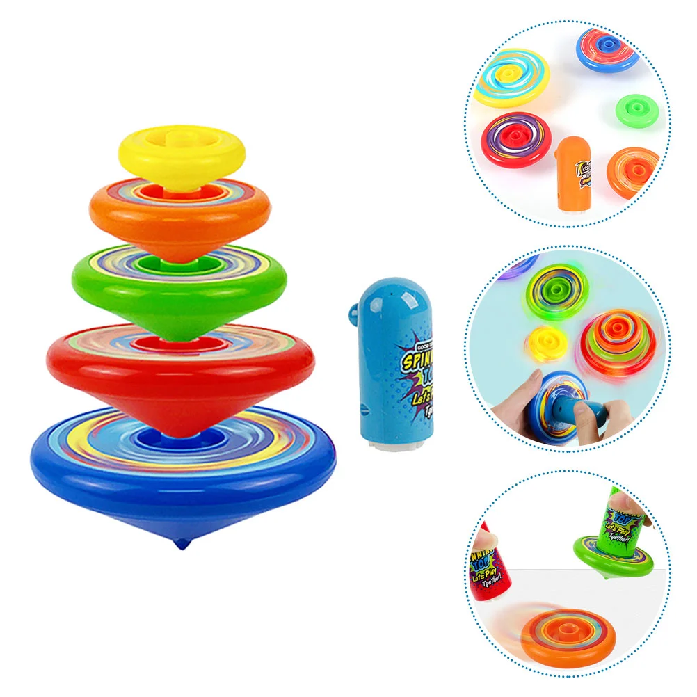 

Funny Spinning Top Gyro Toys Hand Turning Luminous Stacking Tops Manual Rotating Tops Children Birthday Gifts