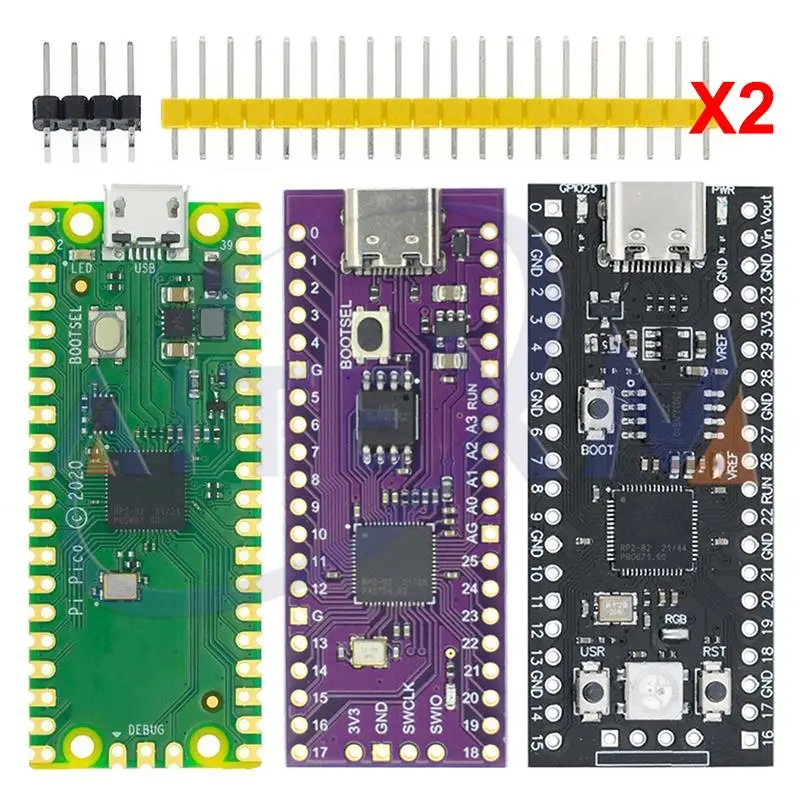 Raspberry Pi Pico Board RP2040 TYPE-C / MICRO Dual-Core 264KB ARM микрокомпьютеры с низкой мощностью