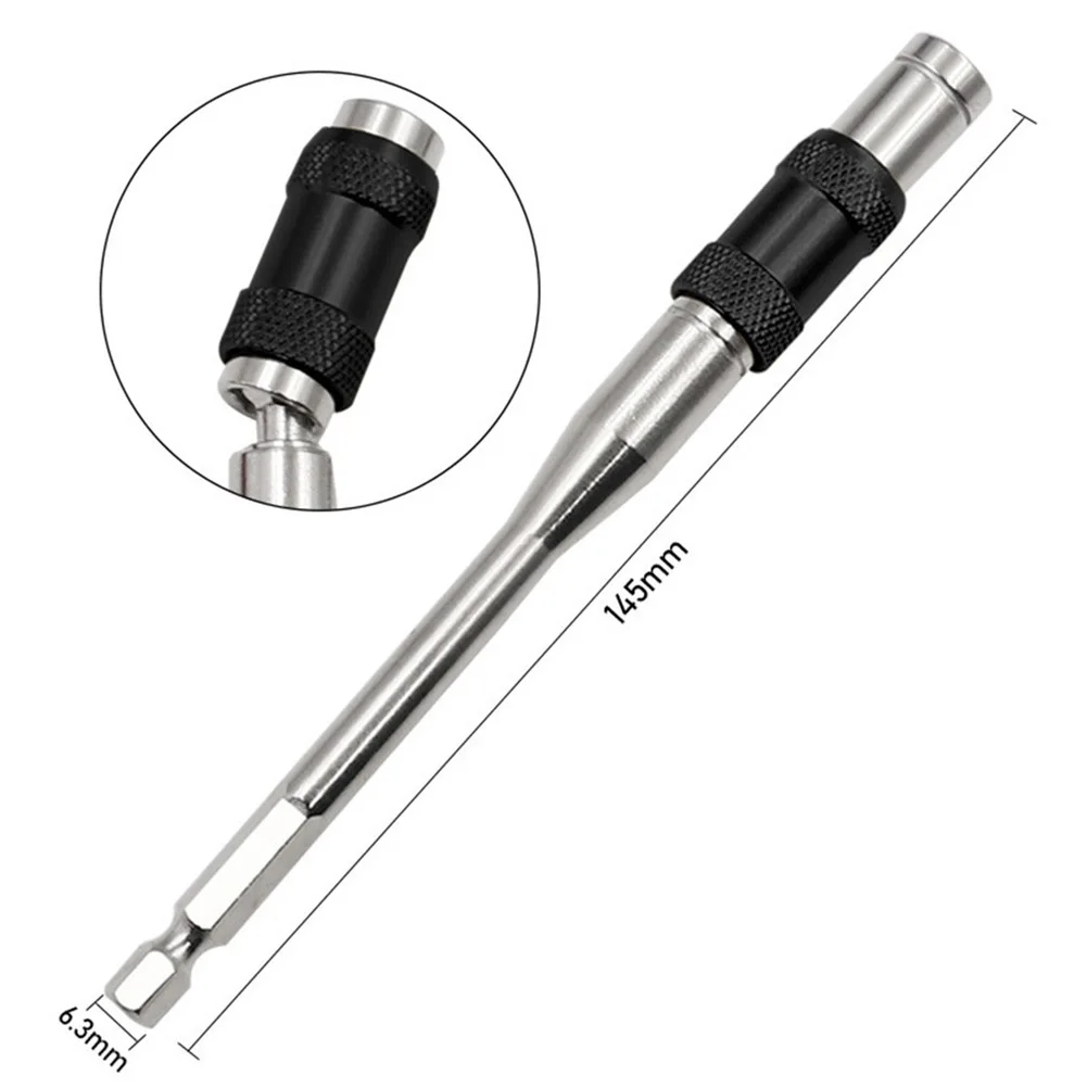 

1/4'' Hex Magnetic Screwdriver Drill Bit Extension Rod 145mm Quick Change Holder Drive Guide Screw Drill Tip Power Tool Accs