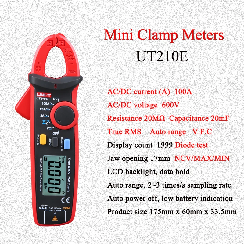 

Цифровые мини-клещи UNI-T UT210