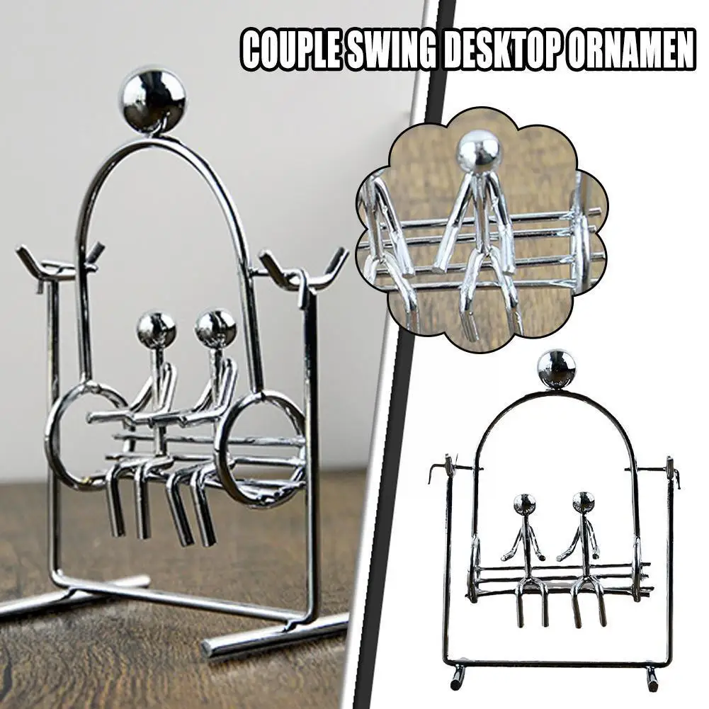 

Lovers Swing Kinetic Art Balance Manual Swing Physical Mechanics Decompression Home Office Desktop Decoration Gift For Chil J1T2