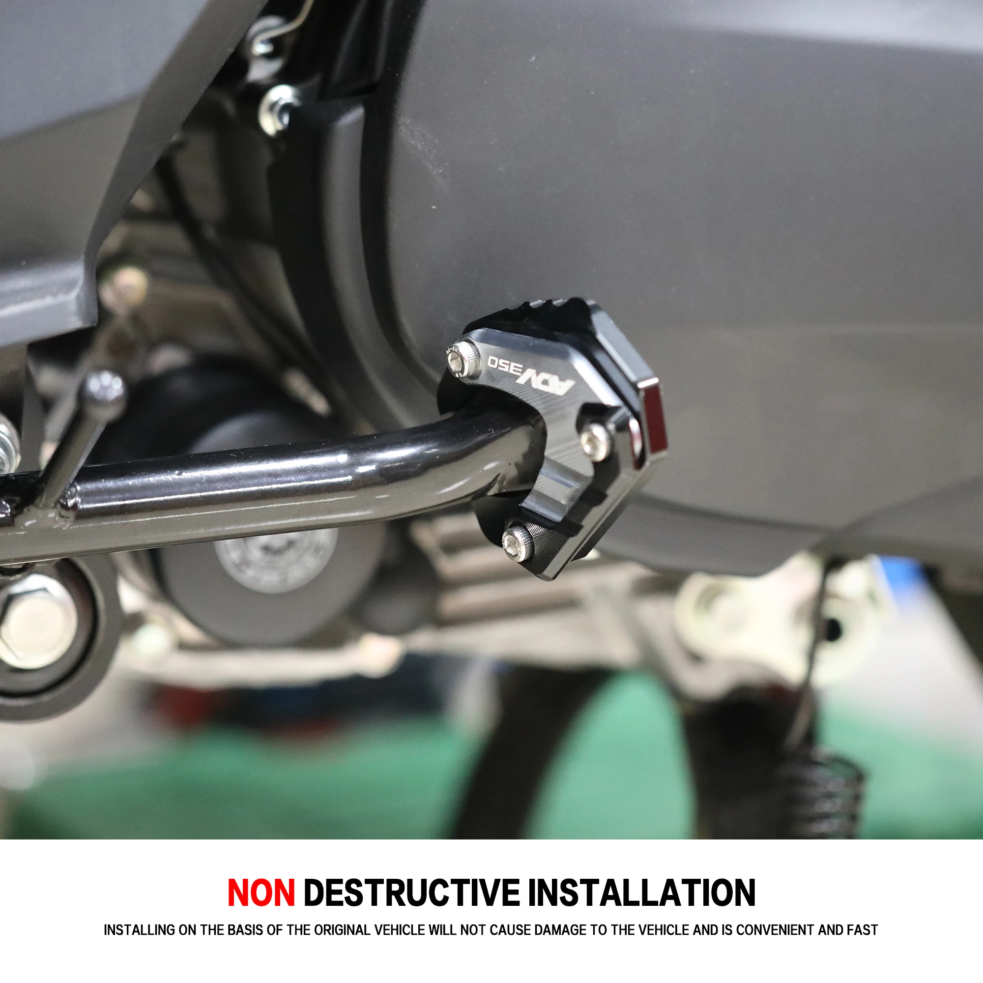 Фото Для мотоцикла Honda ADV350 350ADV adv350 2022-2026: Увеличенная подножка/расширитель боковой подставки №5