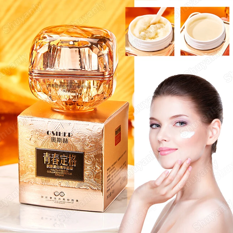 

Collagen Face Cream Firming Lifting Anti-Aging Remove Wrinkles Fine Lines Whitening Brightening Moisturizing Facial Skin Care