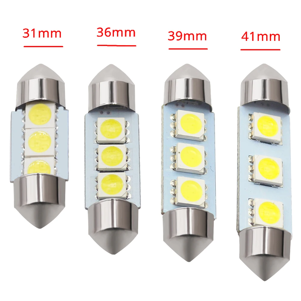 5050x31 мм 36 39 41 C5W белый 3SMD гирлянда купольная дверь интерьер светильник для чтения