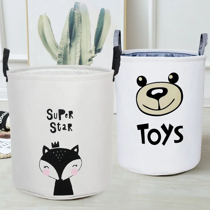 

EVA Thickened Laundry Basketfor Dirty Clothes For Kids baby Toys Storage Hampe Foldable Cartoons Printing Home Receive Bag
