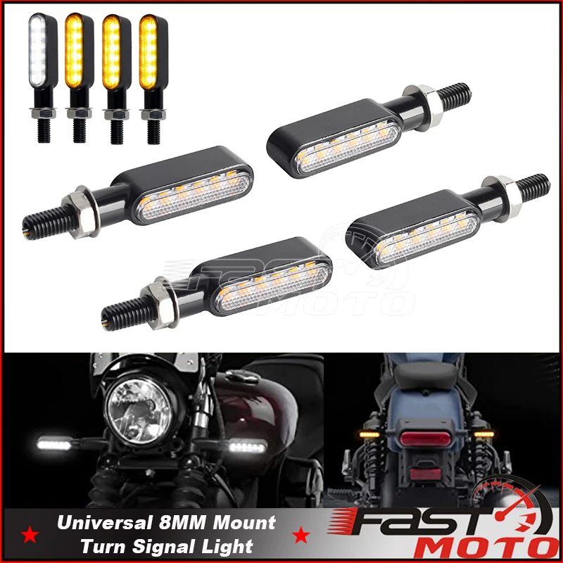 

Мини-сигнальные лампы для мотоциклов, мигающие светодиодные индикаторы 8 мм