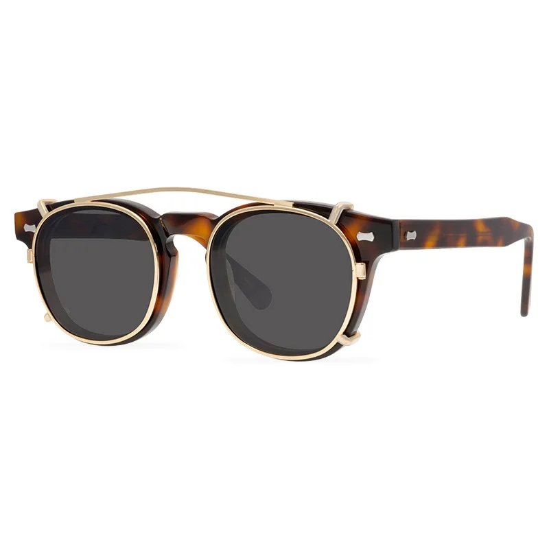 

Top Quality Handmade Acetate Polarized Sunglasses Men Women Vintage Clip On Sunglasses Men's Sunglass Retro Designer Sun Glasses