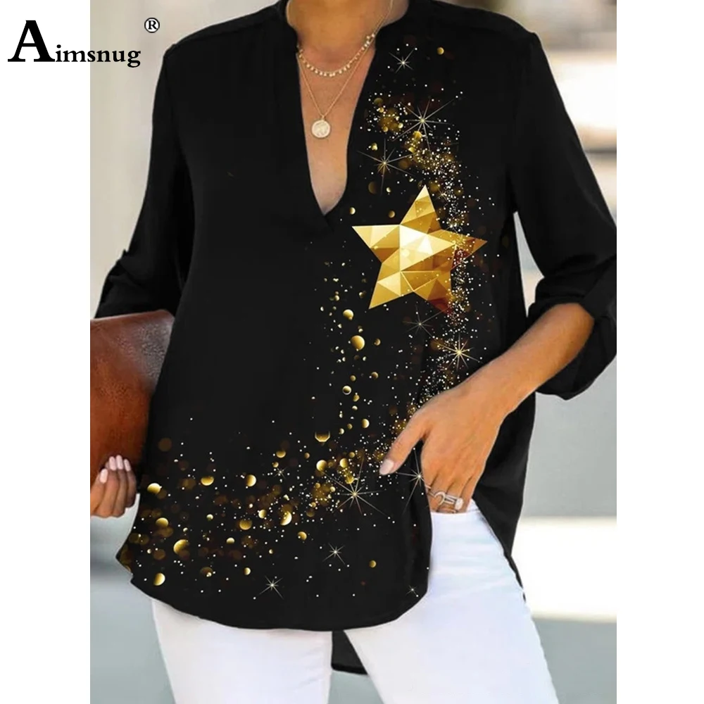 Plus Size 3xl Ladies Elegant Fashion 3D Print T-shirt Women's Sexy V-neck Chiffon Top Pullovers 2022 Summer Loose shirt Clothing