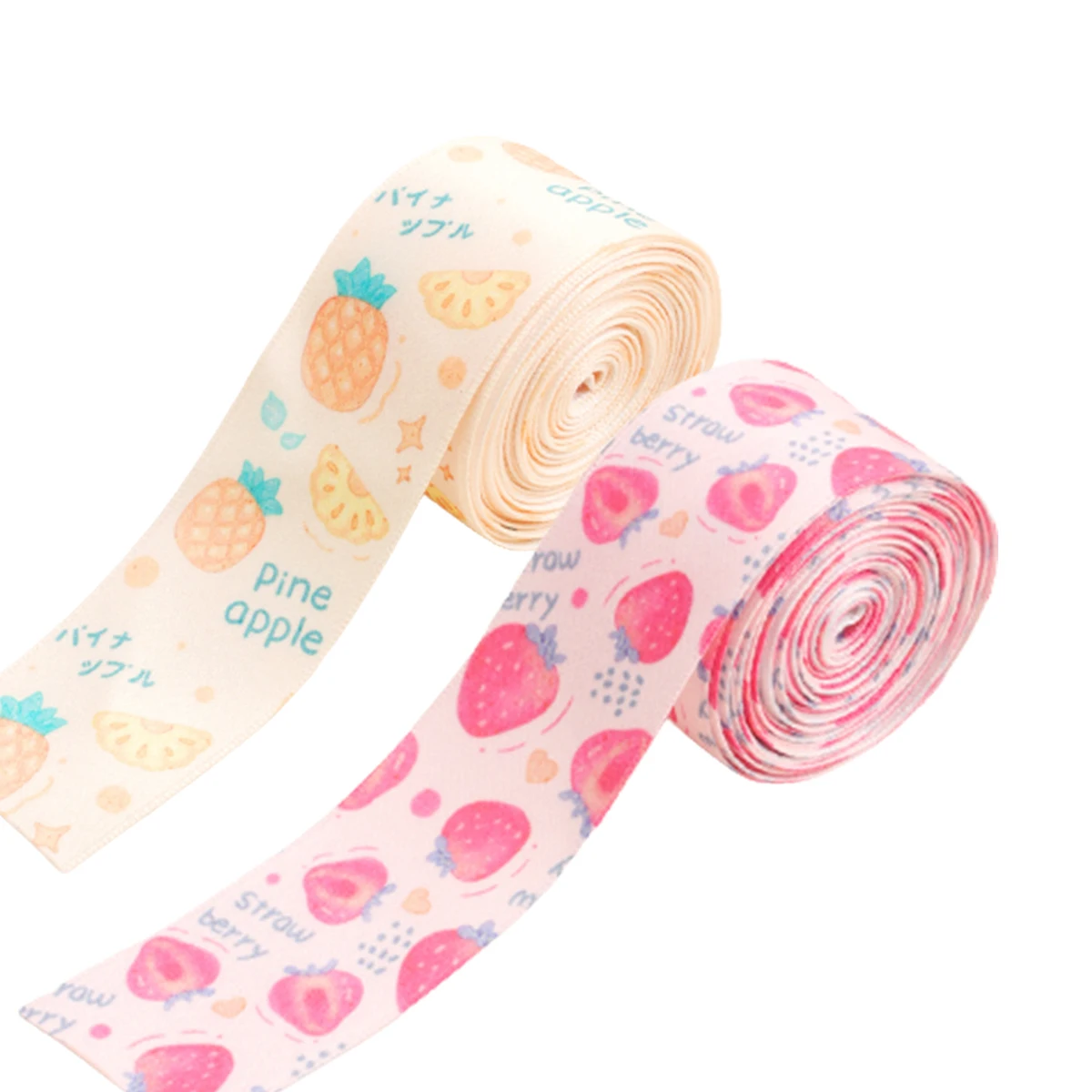 

Fruits Thermal Transfer Printed Grosgrain Ribbons 38mm 5Yards Bow Cap DIY Decoration Party Gift Packaging Materials