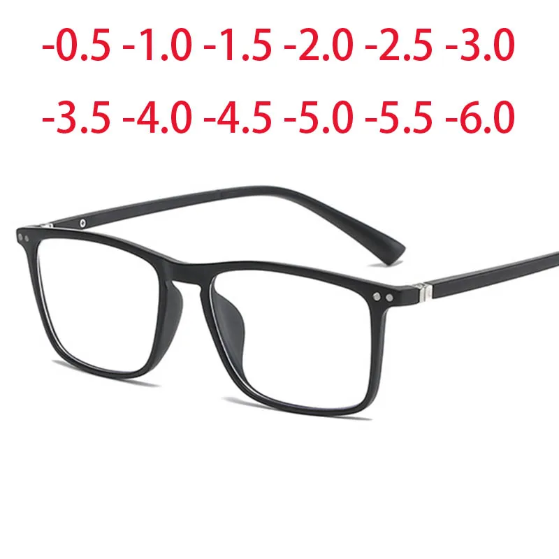 

2284 Square TR90 Frame Clear Lens Prescription Glasses Myopia Nerd Spectacles Degree -0.5 -1.0 -2.0 -3.0 -4.0 to -6.0