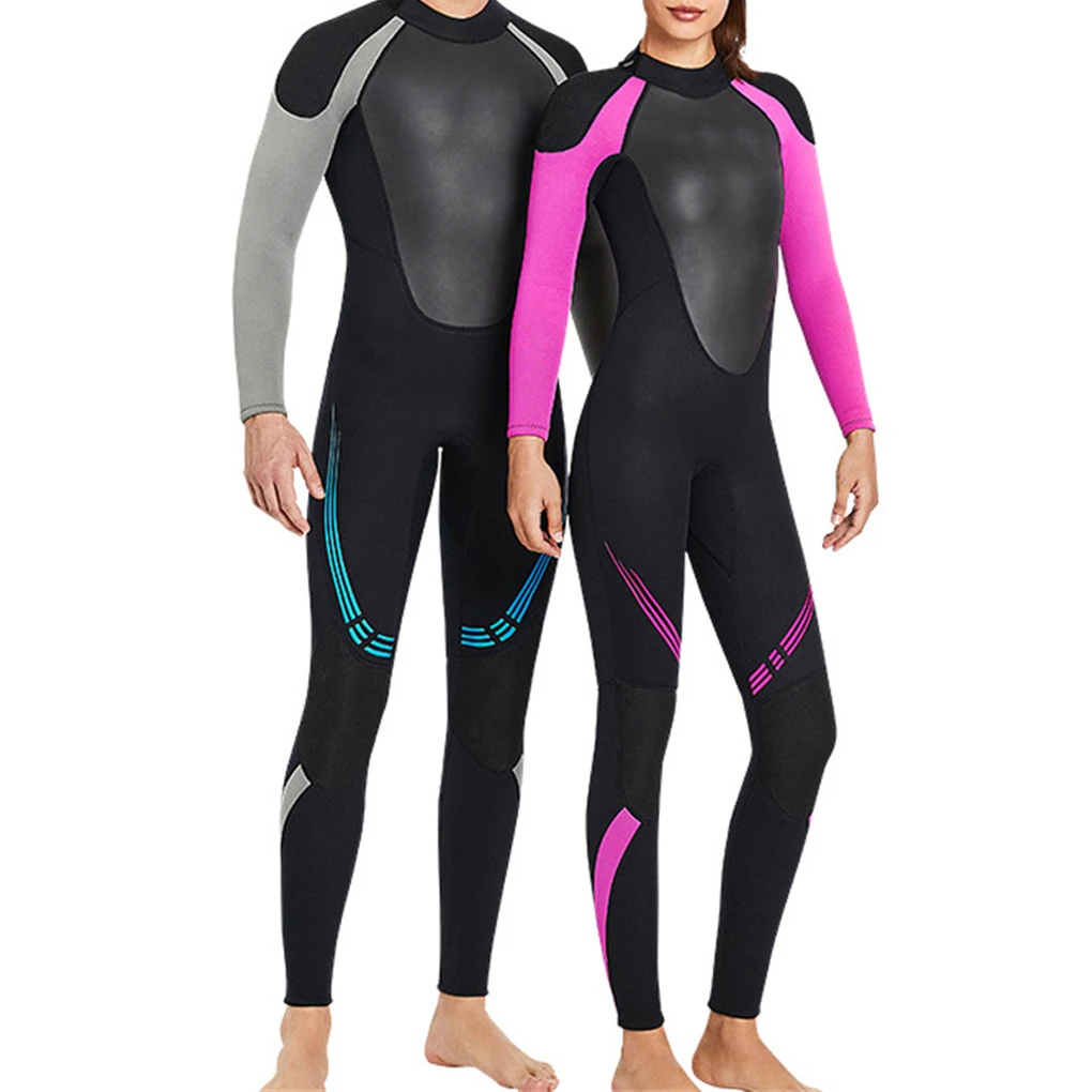 Long Sleeve Diving Suit Portable Elastic Protecting Colorful Snorkelling Swimming Freediving Wetsuit Man Black XL